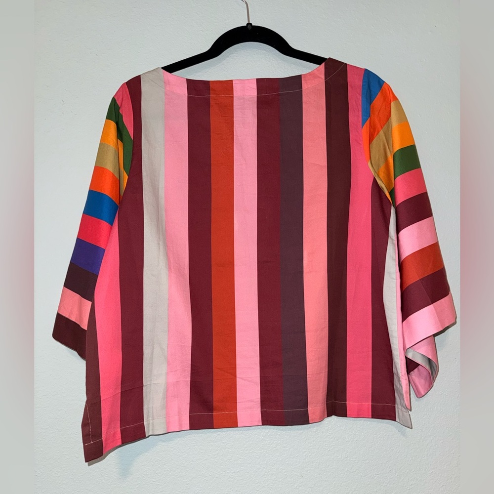 NWT Anthropologie - Geisha Designs striped kimono-sleeve blouse Size S - Picture 6 of 6